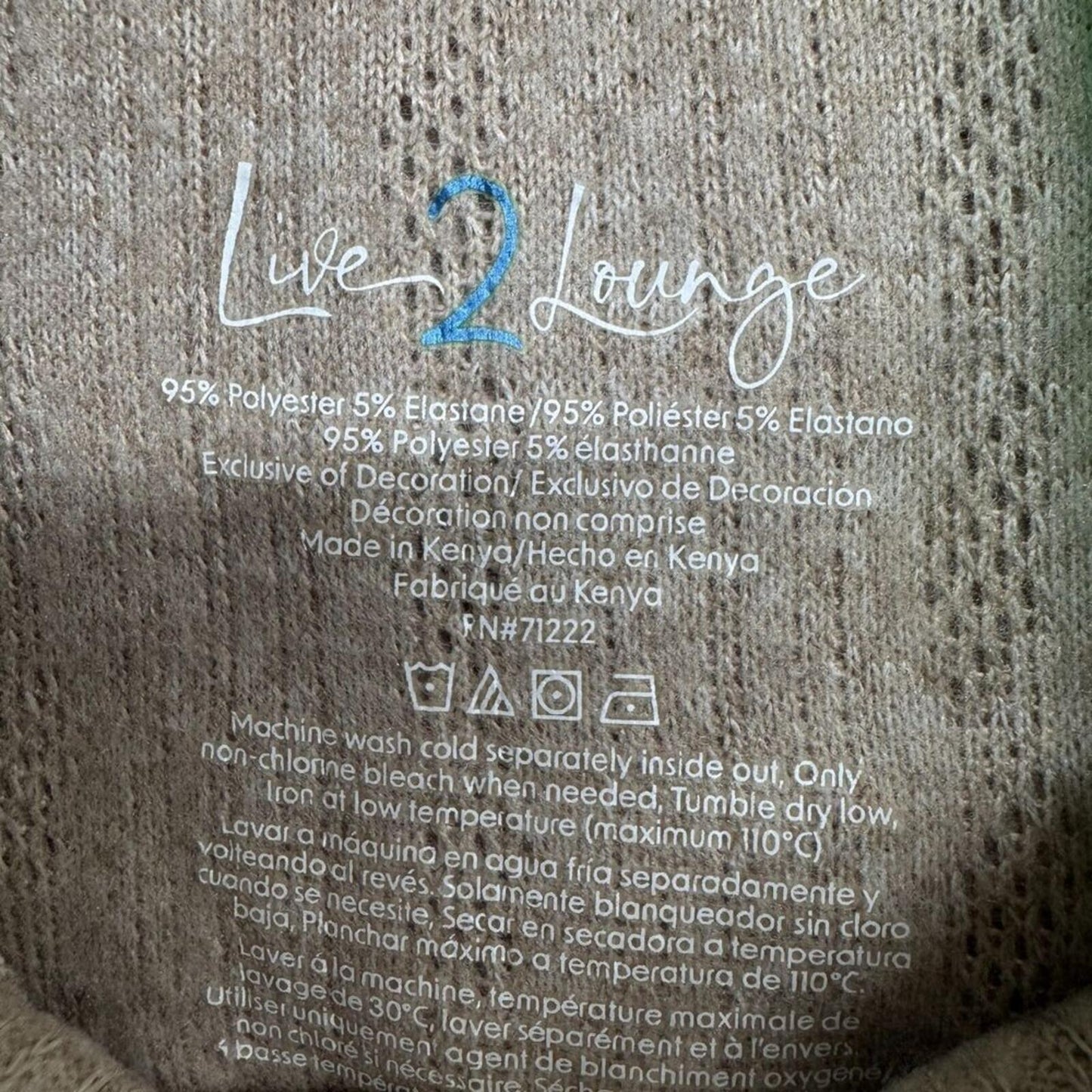 Live 2 Lounge Women Size XL Tan Textured Cable Knit 3-Piece Set NWT