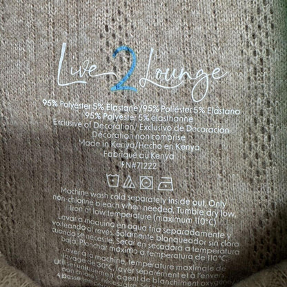 Live 2 Lounge Women Size XL Tan Textured Cable Knit 3-Piece Set NWT
