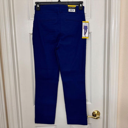 Hilary Radley Women Mid-Rise Stretch Pull-On Ankle Pant Sz S Mazarine Blue NWT