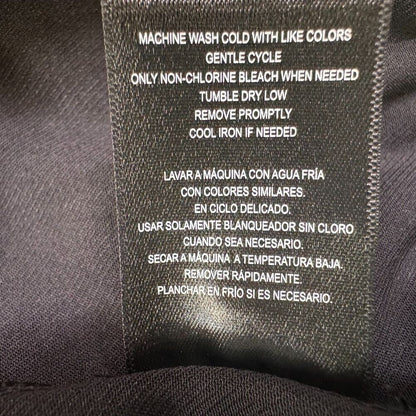 32 Degrees Ladies Dress Sz M Black Twill Short Sleeves Clinched Waist 2 pockets