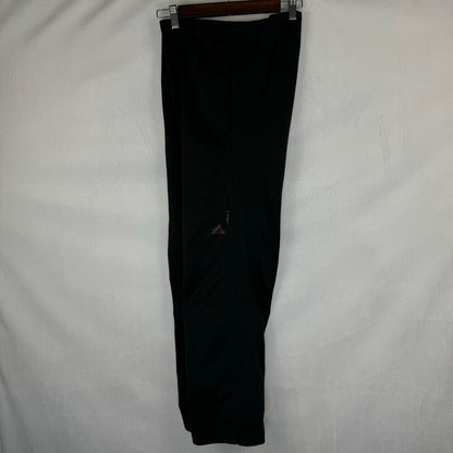 Adidas Track Sweatpants Men Sz M Solid Black 3 Stripes Each Side Basketball