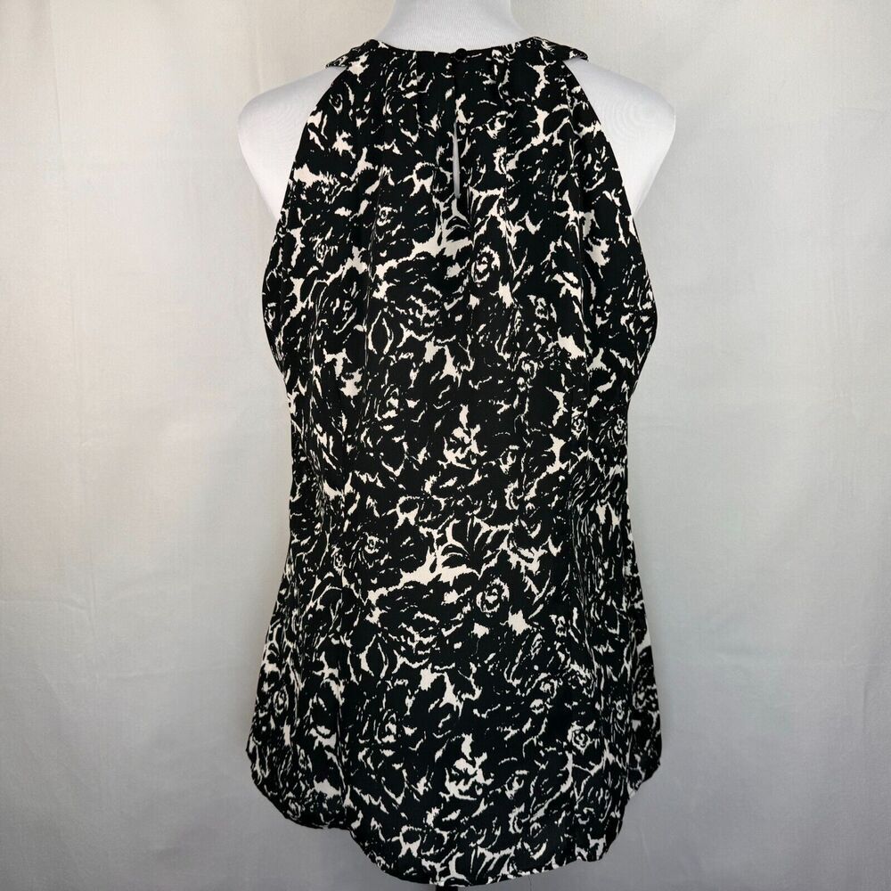 Violet & Claire Halter Sz L Black and White Keyhole back closure