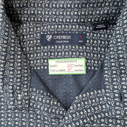 Daniel Cremieux Collection Men Shirt Sz M Blue White Long Sleeve Button Front