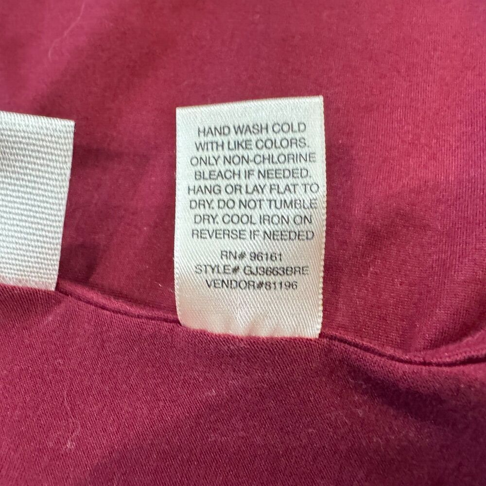 Daytrip Top Sz S Burgundy Soft Knit Loop Lace Up Long Sleeve