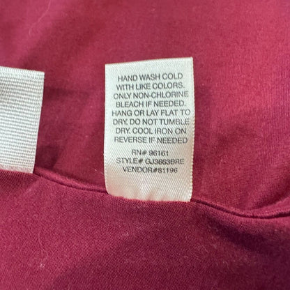 Daytrip Top Sz S Burgundy Soft Knit Loop Lace Up Long Sleeve