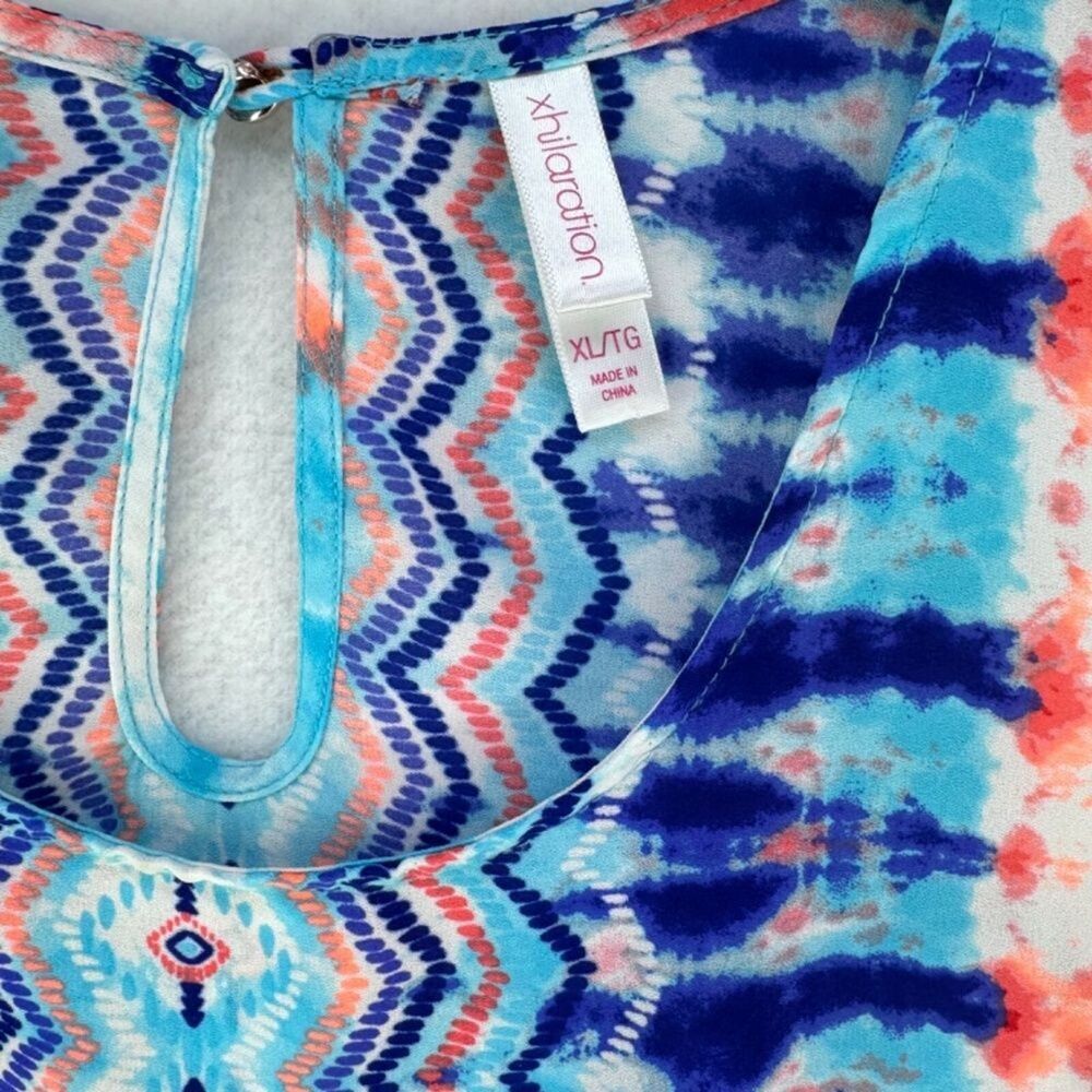 XHILARATION Tank Top Women Sz XL Sheer Multicolor
