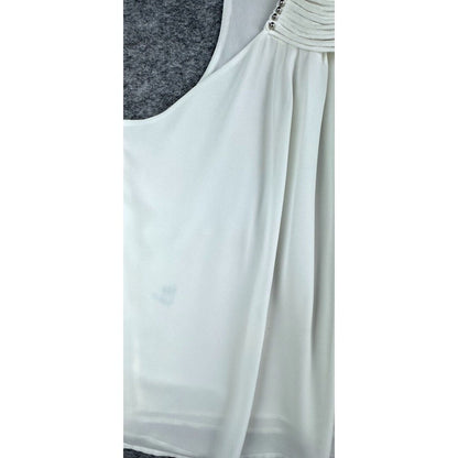Naked Zebra Ladies Halter Blouse, Bead Embellished Front, Sleeveless, Size Large
