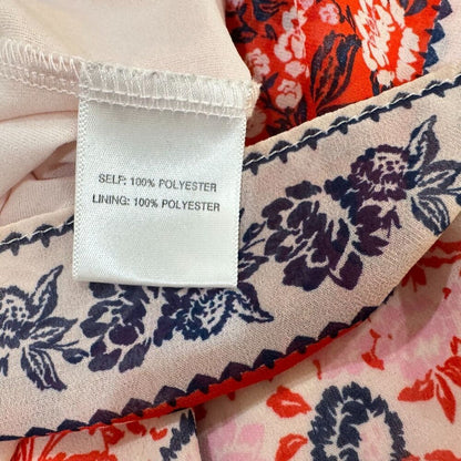 Rose + Olive Top Sz L Pink Floral Print lightweight sleeveless