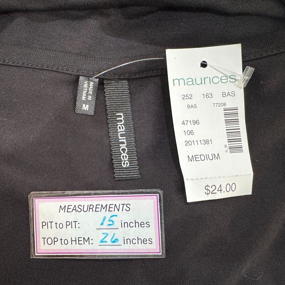 Maurice Tank Top Sz M Black Sequin Stretchy Rayon Spandex NWT