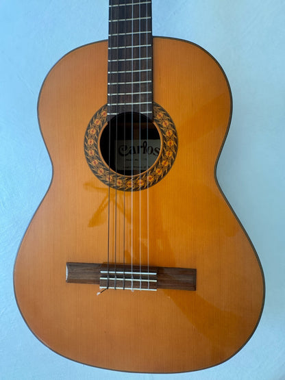 Vintage Carlos Model 236 acoustic classical guitar made in Korea, no case.
