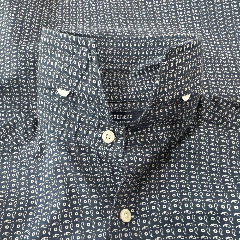 Daniel Cremieux Collection Men Shirt Sz M Blue White Long Sleeve Button Front
