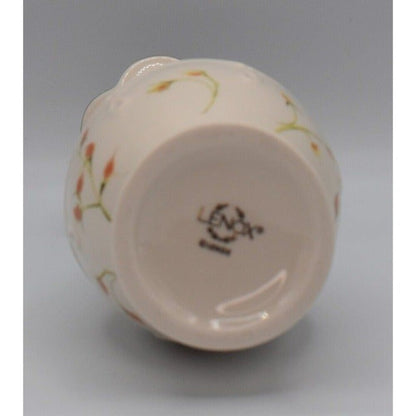 Lenox Ceramic Bud Vase Cream Blue Gold Trim