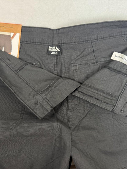 NWT Eddie Bauer Women's Ripstop Shorts Size 16 Black Outdoor Hiking Travel B2247