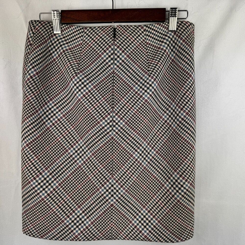 White House Black Market Ladies Mini Skirt Sz 00 Plaid Straight Career
