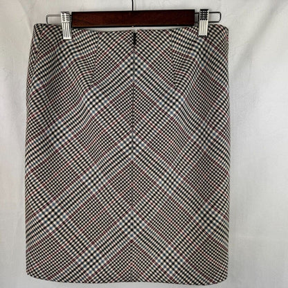 White House Black Market Ladies Mini Skirt Sz 00 Plaid Straight Career