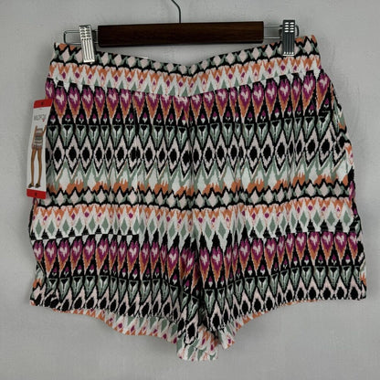 Wildfox Woment Pull On Shorts Sz M Orange Multicolor Pockets Tribal Print