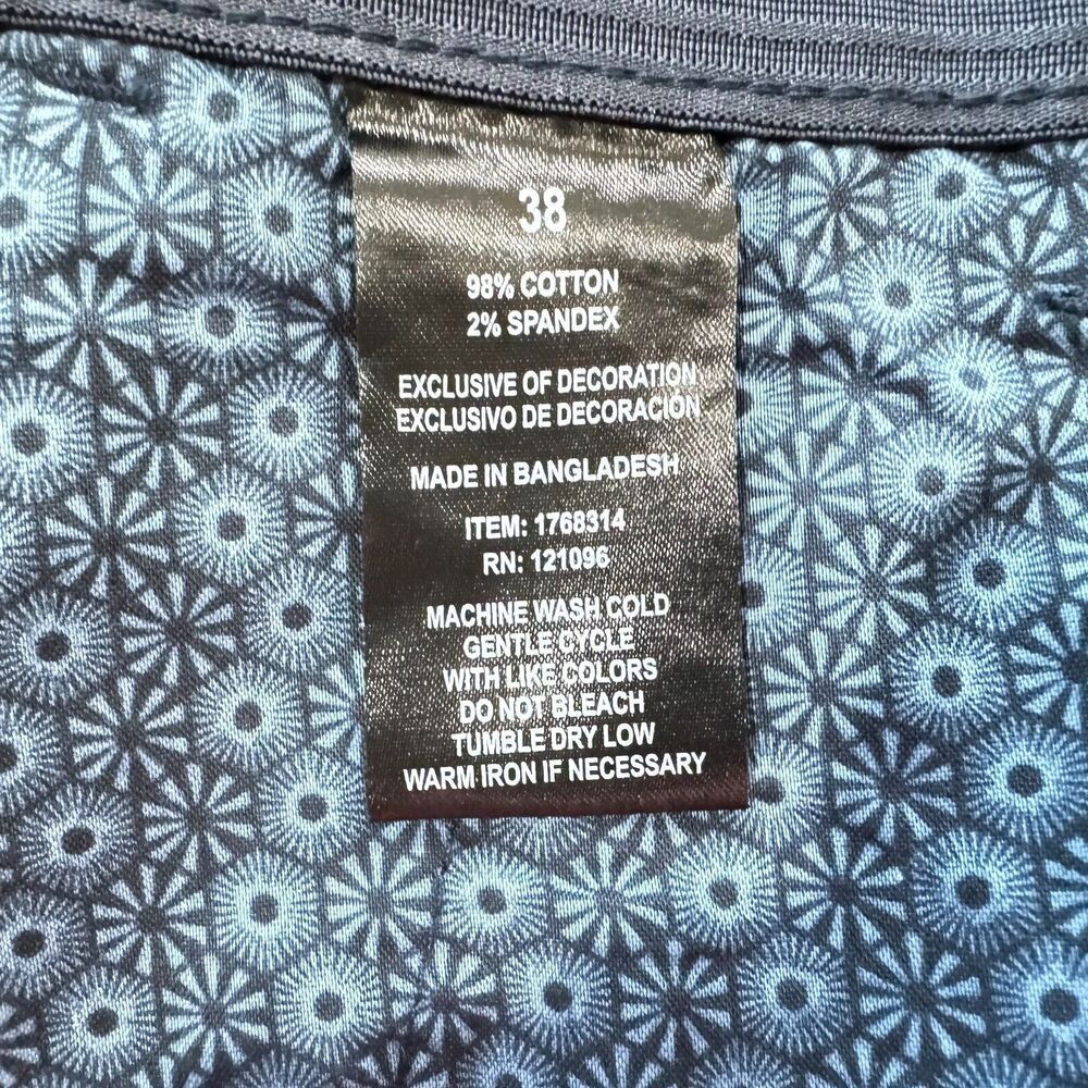 English Laundry Men Sz 38 Flat Front Textured Blue Short With Flex Waistband