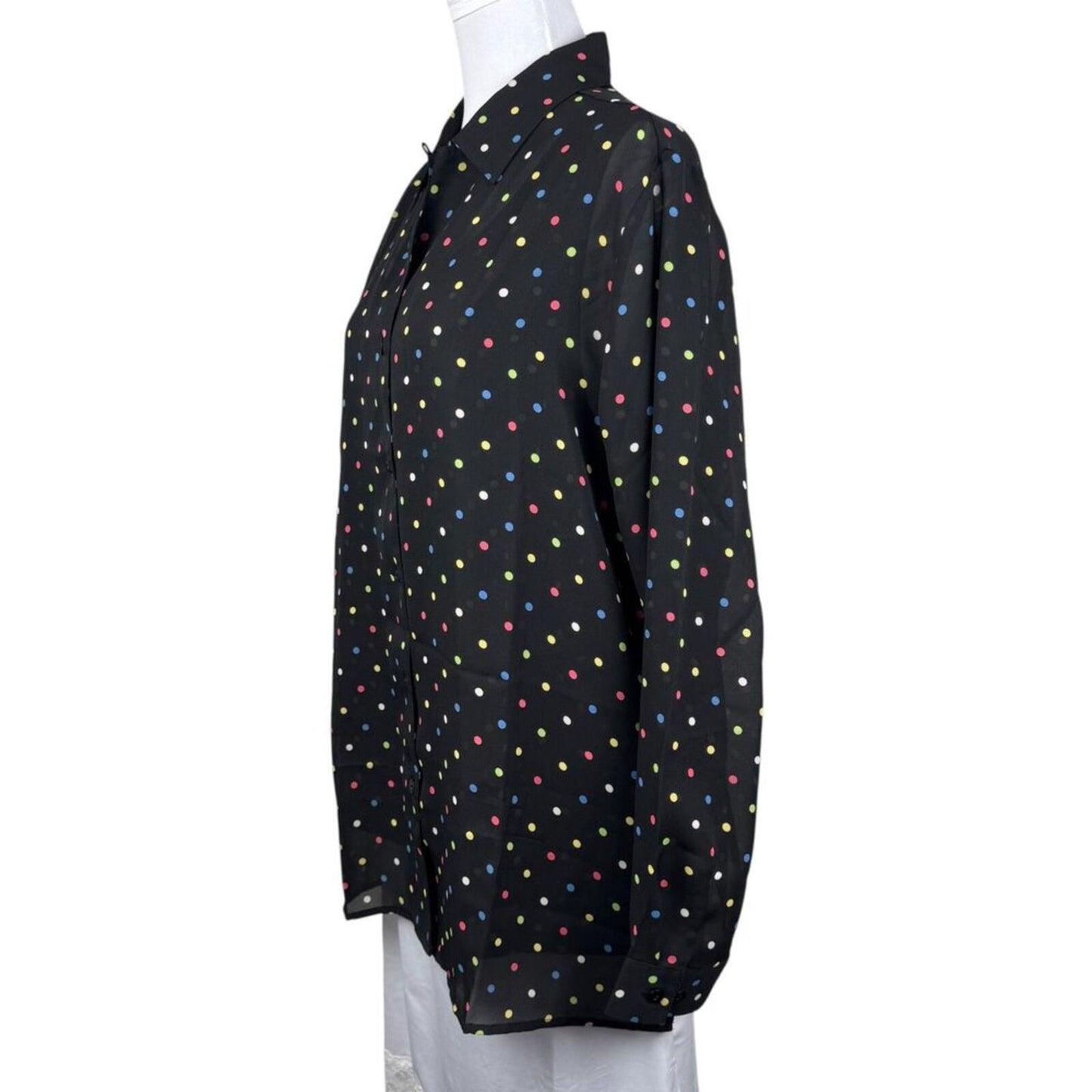 Liz Baker Women's 2-Piece Set Size 16W Black Polka Dot Blouse and Tank NWOT