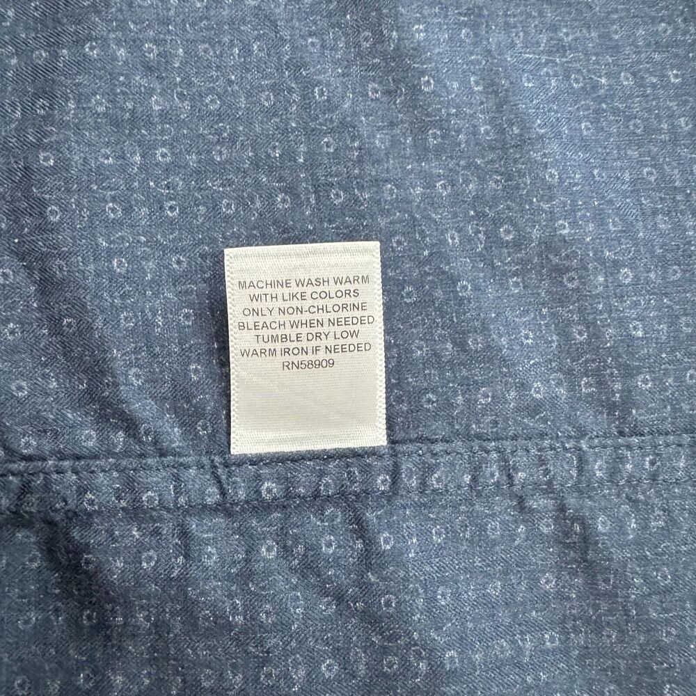 Daniel Cremieux Collection Men Shirt Sz M Blue White Long Sleeve Button Front