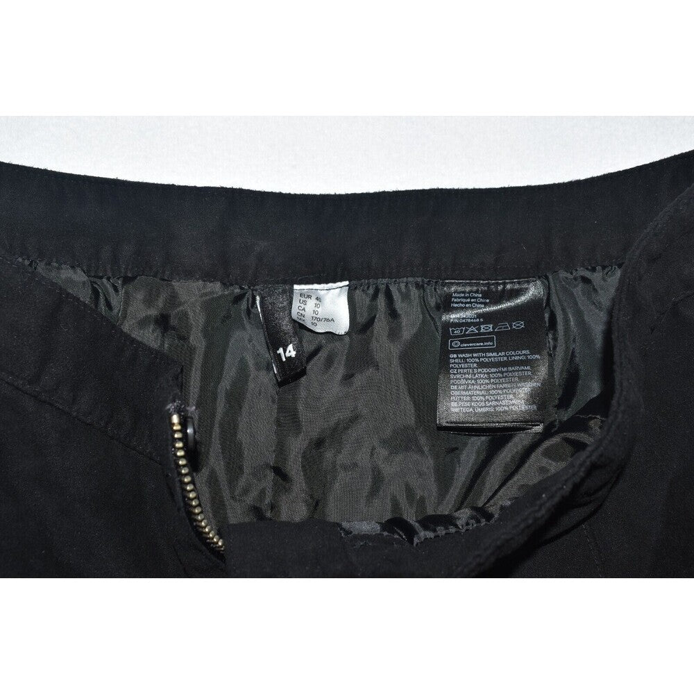 H&M Divided Women’s Black A-Line Mini Skirt Back Zip