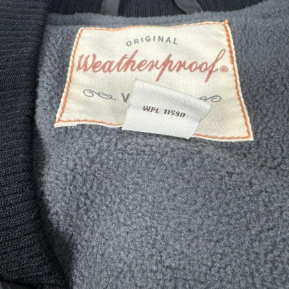 Weatherproof Vintage Men Medium Black Puffer Vest Fleece Lined Zip Pockets NWT