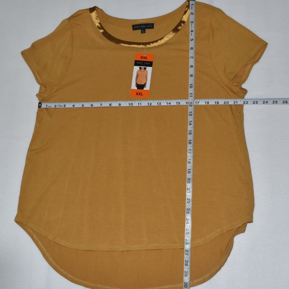 Joan Vass New York Women's Size XXL Marigold Short Sleeve NWT
