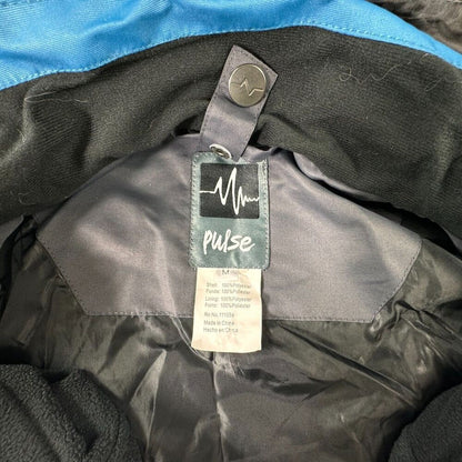 Pulse Snow Jacket Men Sz M Insulated Detachable Hoodie Teal Green-Blue Charcoal