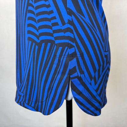 Banana Republic Women Top Sz XS Black Blue Sleeveless Stretch V-Neck