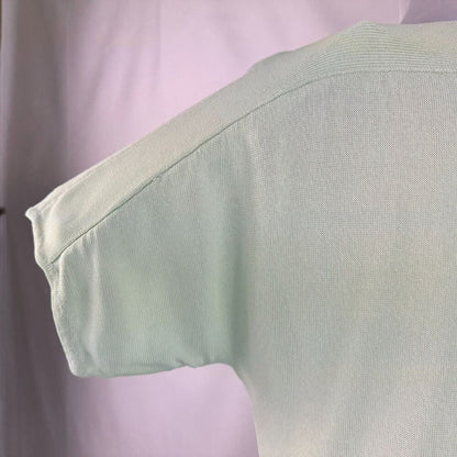 Calvin Klein Top Sz PS Knit light green boat neck cap sleeve
