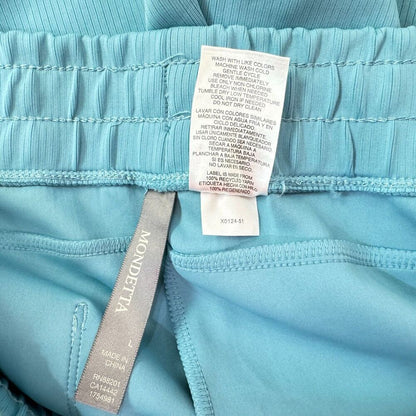 Mondetta Ladies Ribbed Active Short Sz L Scuba Adriatic Blue