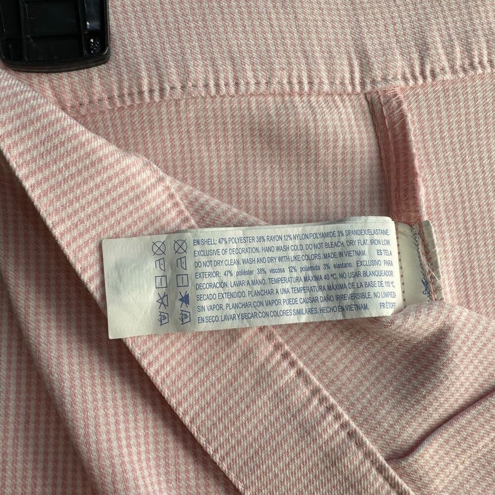 Forever 21 Mini Skirt Size 27 Mini Plaid Pink and White side zipper and button