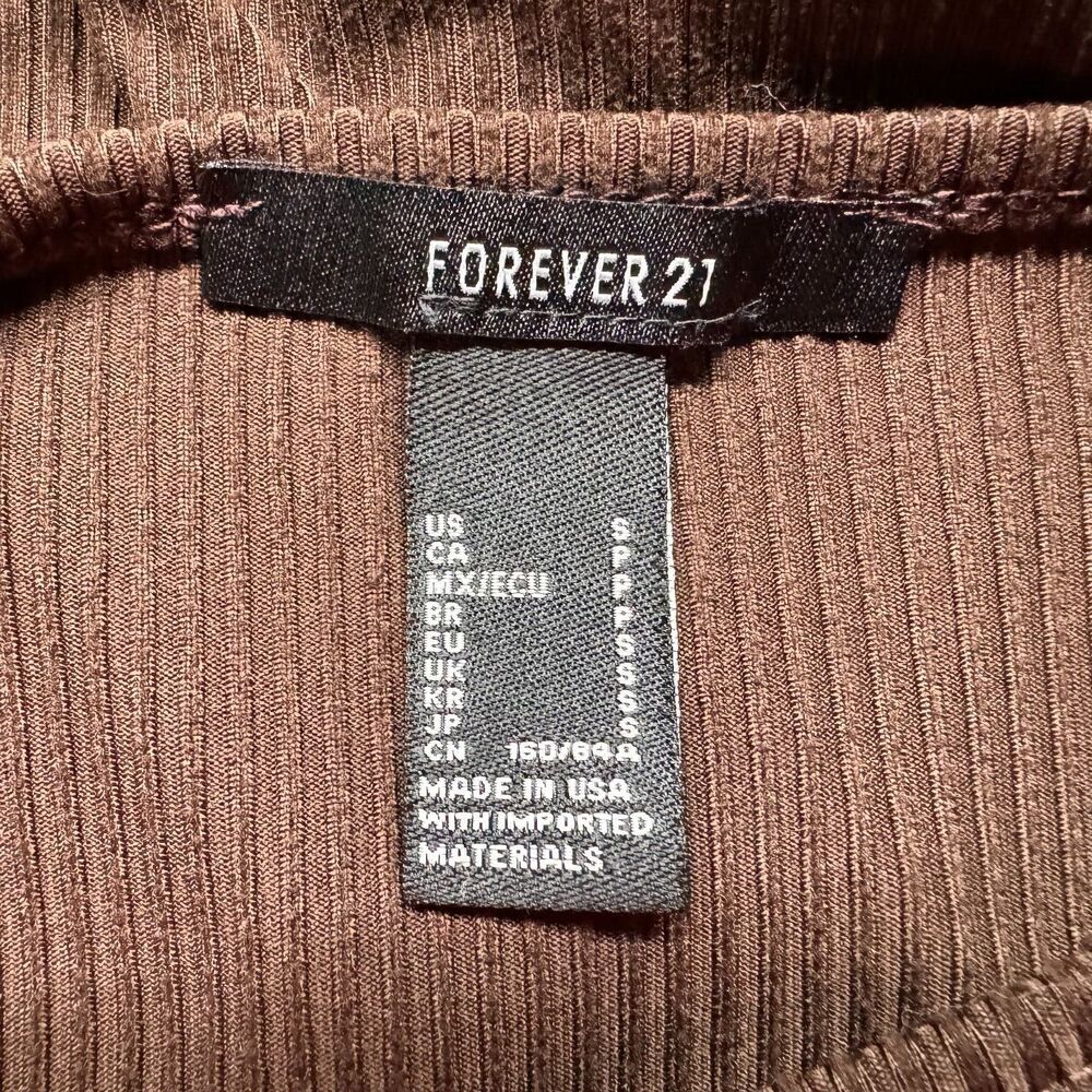 Forever 21 Ladies Top Sz S Stretch with Adjustable Tie Ruched Short Sleeve