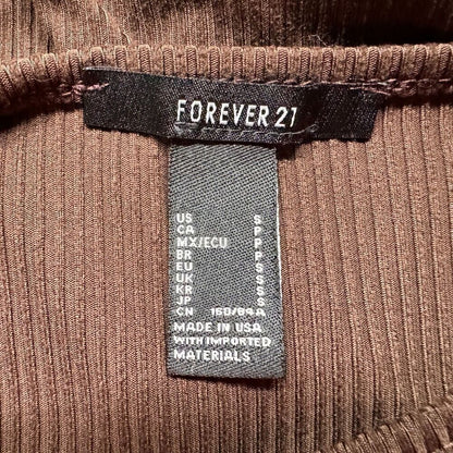 Forever 21 Ladies Top Sz S Stretch with Adjustable Tie Ruched Short Sleeve