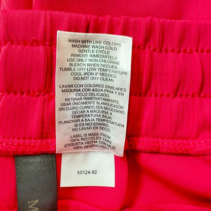 Pantalones cortos deportivos de mujer Mondetta, talla M, color sorbete de frambuesa, de tela scuba suave acanalada