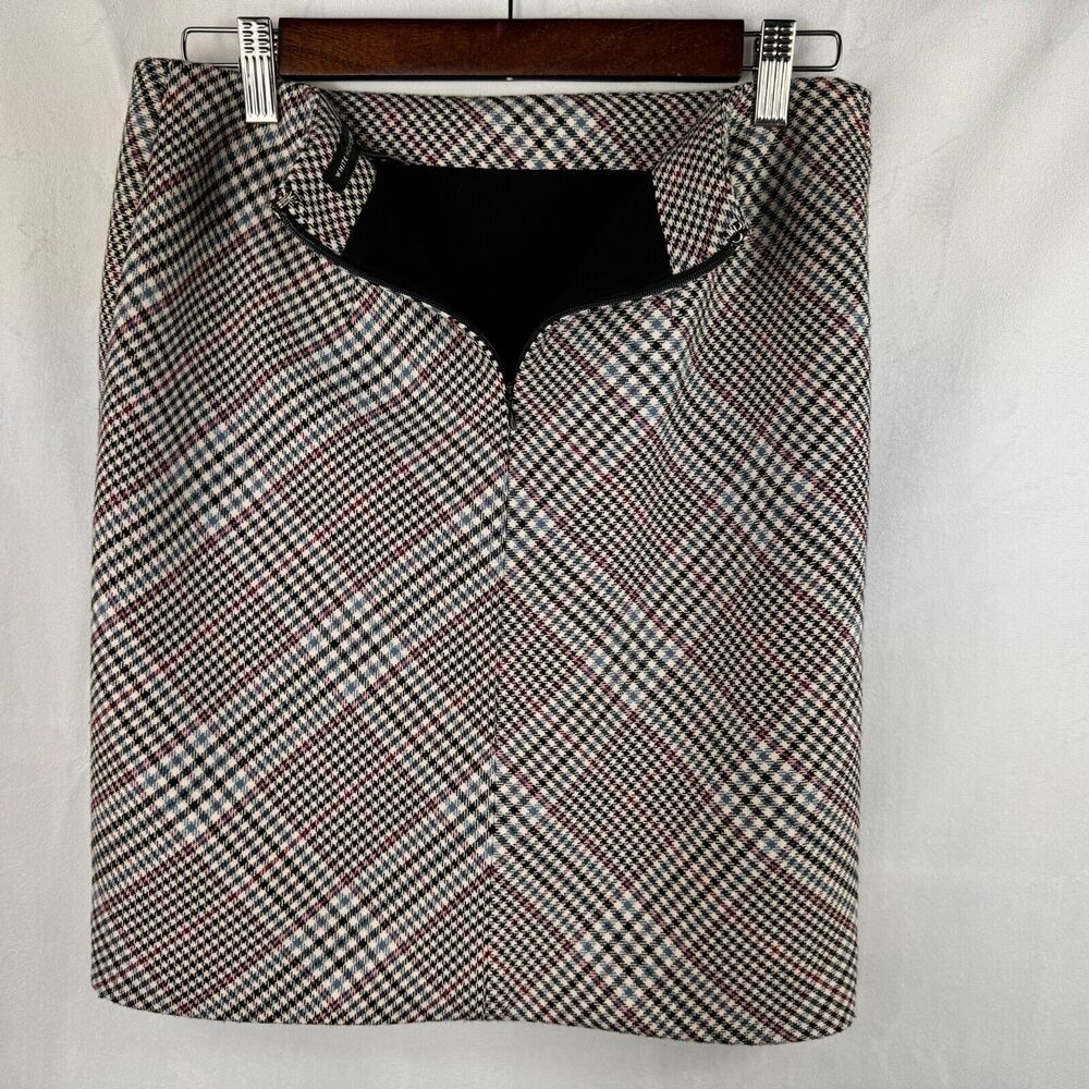 White House Black Market Ladies Mini Skirt Sz 00 Plaid Straight Career