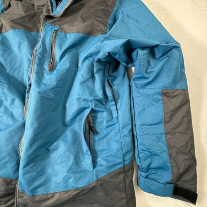Pulse Snow Jacket Men Sz M Insulated Detachable Hoodie Teal Green-Blue Charcoal