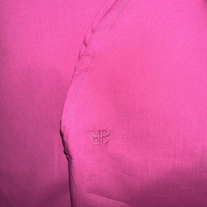 Banana Republic Blouse Sz XL Oversized Long Sleeve Button up Collar Fucsia