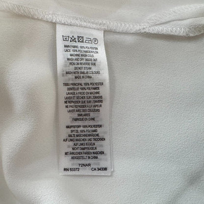 French Connection 72NAR Women Sz S Tank Blouse VNeck Lace Trim Sleeveless NWT