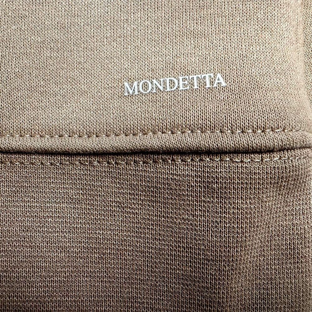 Mondetta Ladies Sz M Beige Pullover Collared Long Sleeve Fleece