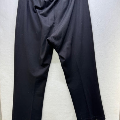 Ellen Tracy Women Dress Pant Sz XL Black Faux pocket pleated side legs