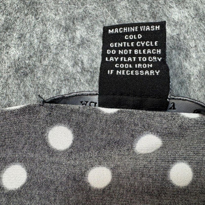 Adele & May Women Blouse Sz S Polka Dot Sweetheart Neck Sheer Balloon Sleeve
