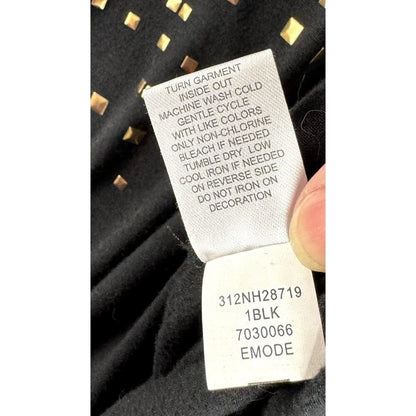 Unity World Wear Woman Black top with bronze embellishment Size 2X