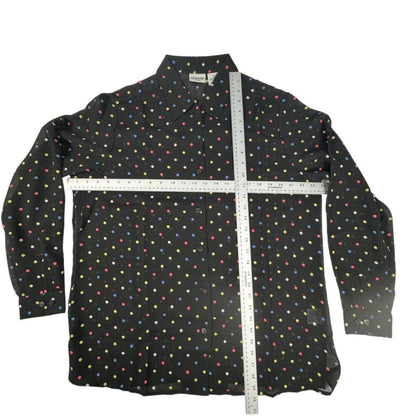 Liz Baker Women's 2-Piece Set Size 16W Black Polka Dot Blouse and Tank NWOT