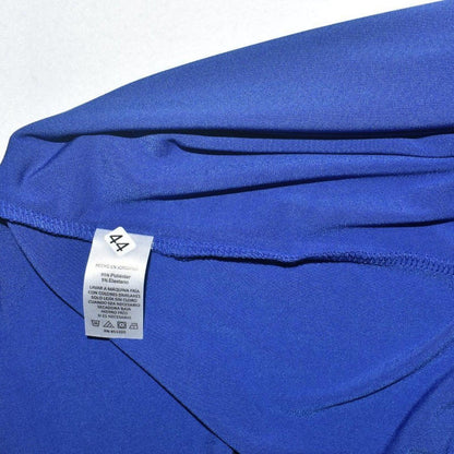 Two by Vince Camuto Slit Tie Short Cap Sleeve Blue With Black Trim Top - XXL