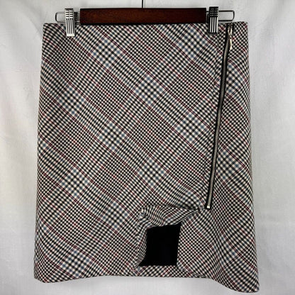White House Black Market Ladies Mini Skirt Sz 00 Plaid Straight Career