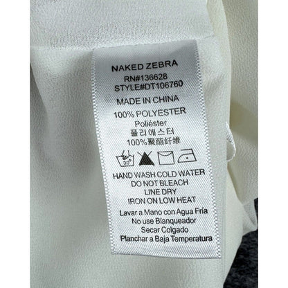 Naked Zebra Ladies Halter Blouse, Bead Embellished Front, Sleeveless, Size Large