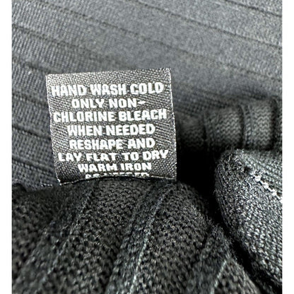 Premise Cowl Neck Pullover Sweater Ribbed Knit Black waist side zippers Size 1X
