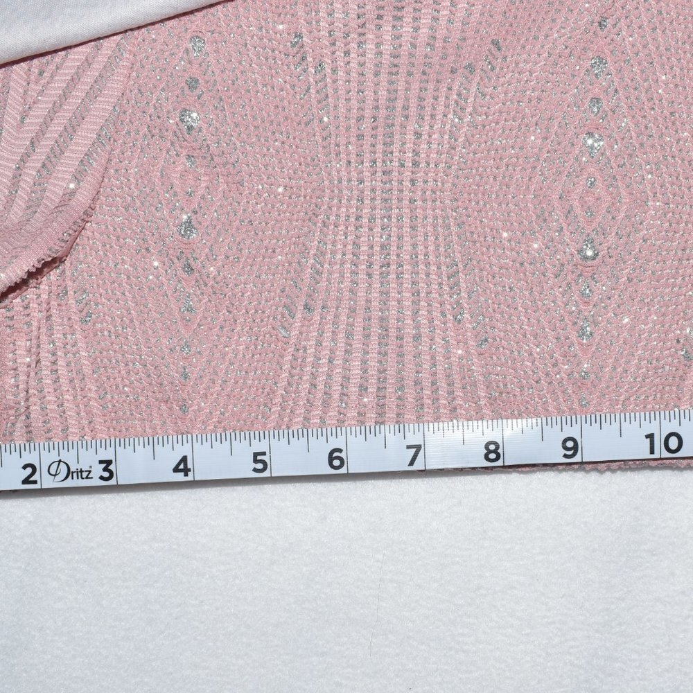 Haute Monde Skort Women Sz Medium Side Zip Dusty Pink Silver Metallic Thread