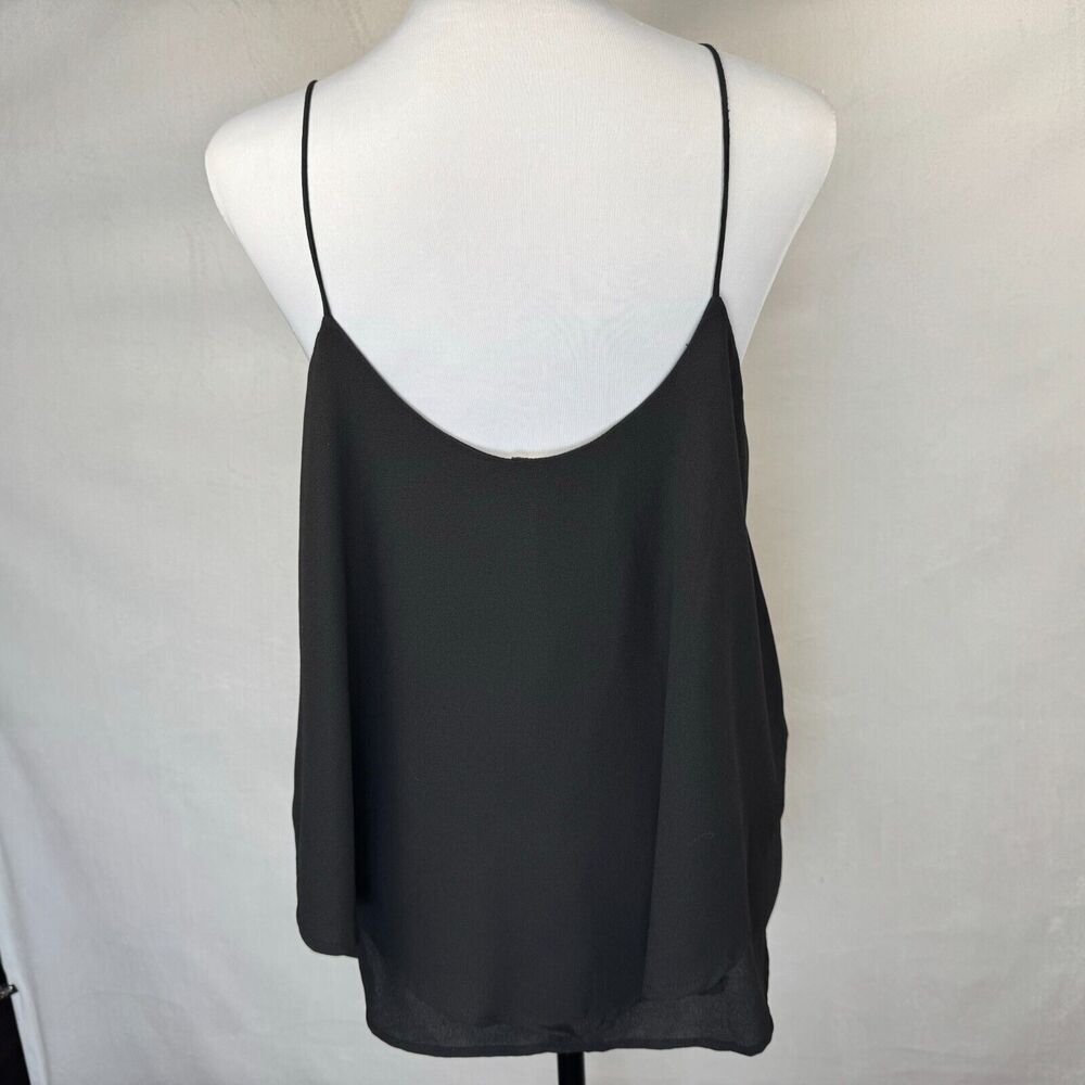 Paper Crane Tank Top Sz L Black Layered Spaghetti Straps