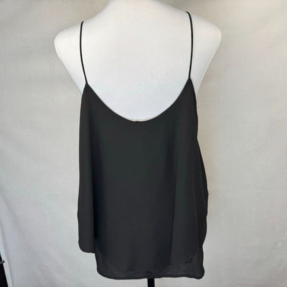 Paper Crane Tank Top Sz L Black Layered Spaghetti Straps